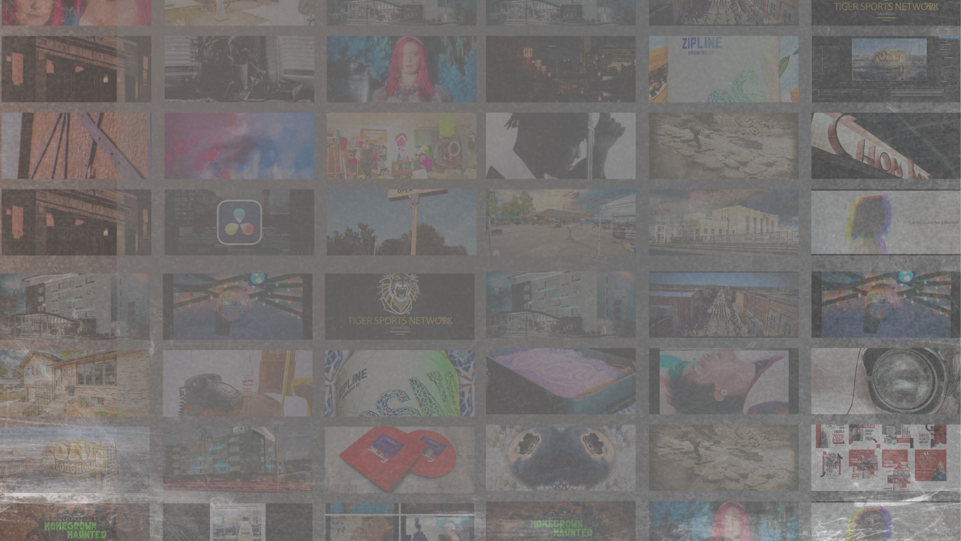 A wall of stills from Kenny's edits and shoots
